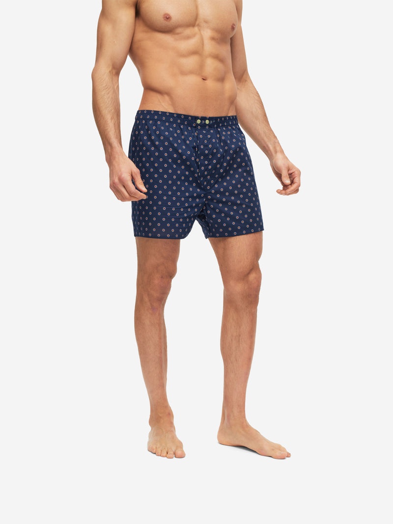 Men's Classic Fit Boxers Nelson 90 Cotton Batiste Navy - 3