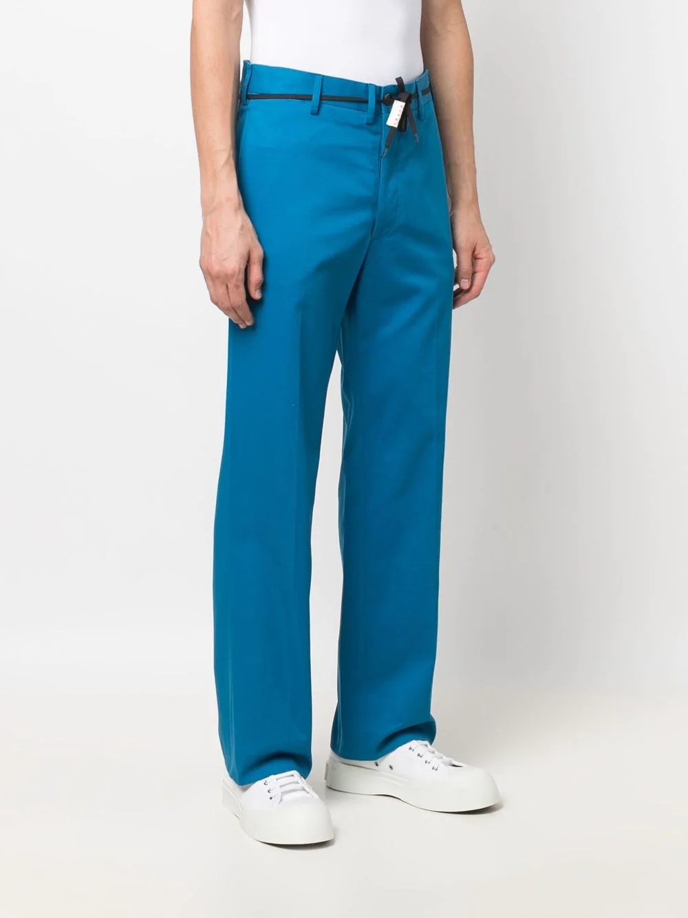 belted straight-leg trousers - 3