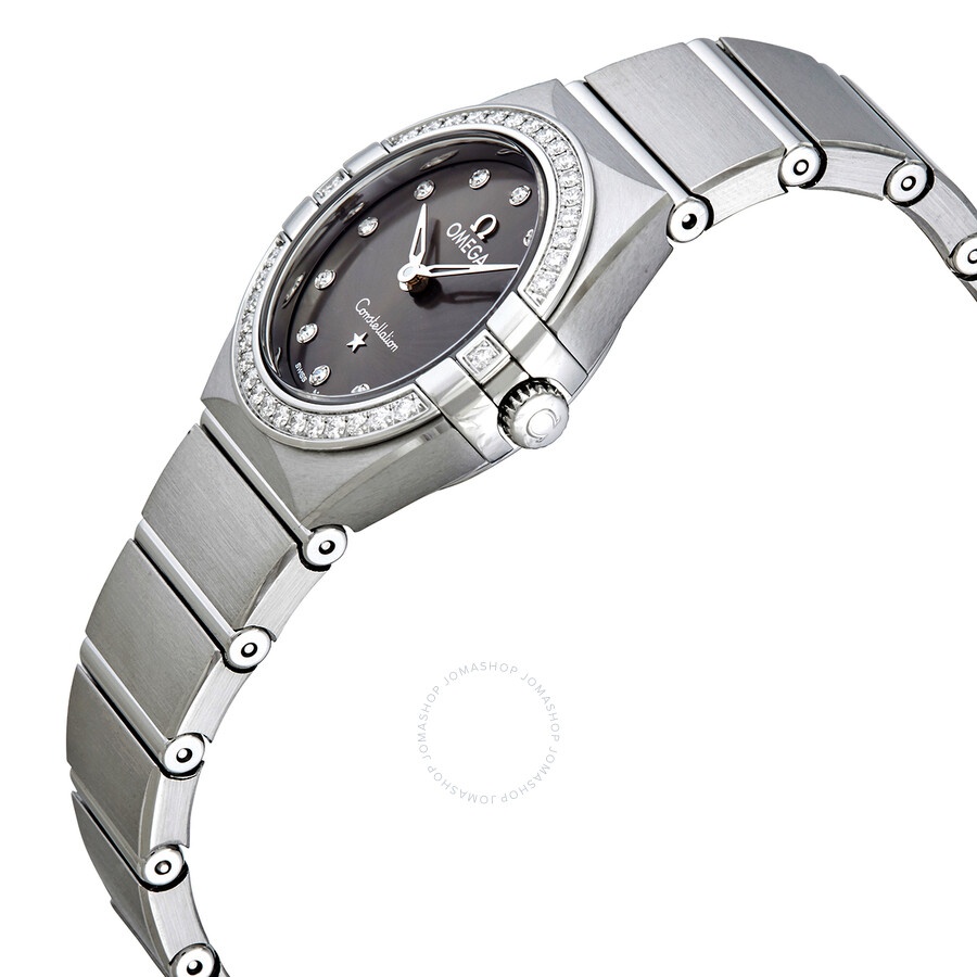 Omega Constellation Manhattan Quartz Diamond Grey Dial Ladies Watch 131.15.25.60.56.001 - 2