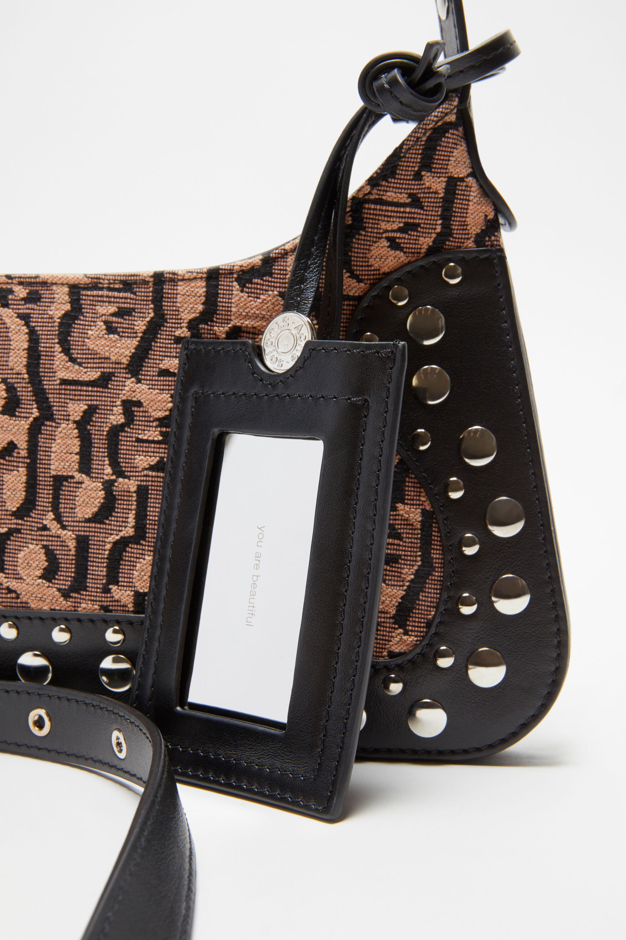 Monogram Platt mini shoulder bag - Pink/black - 6