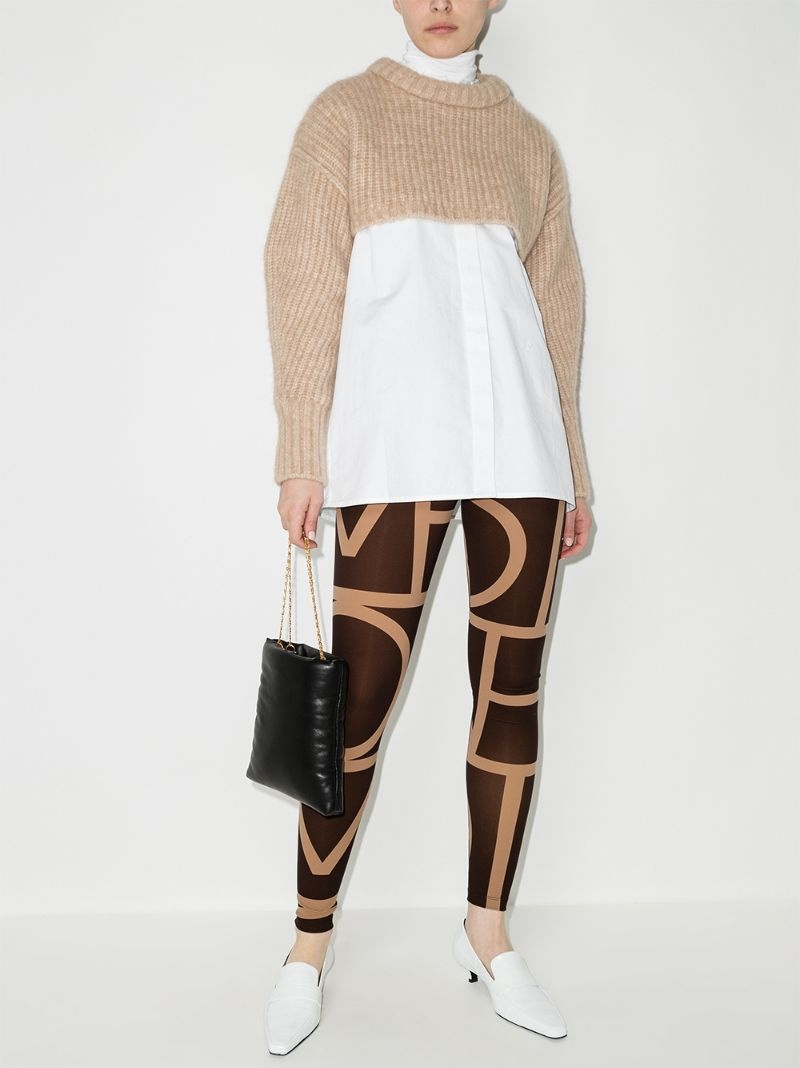 high-waisted monogram leggings - 5