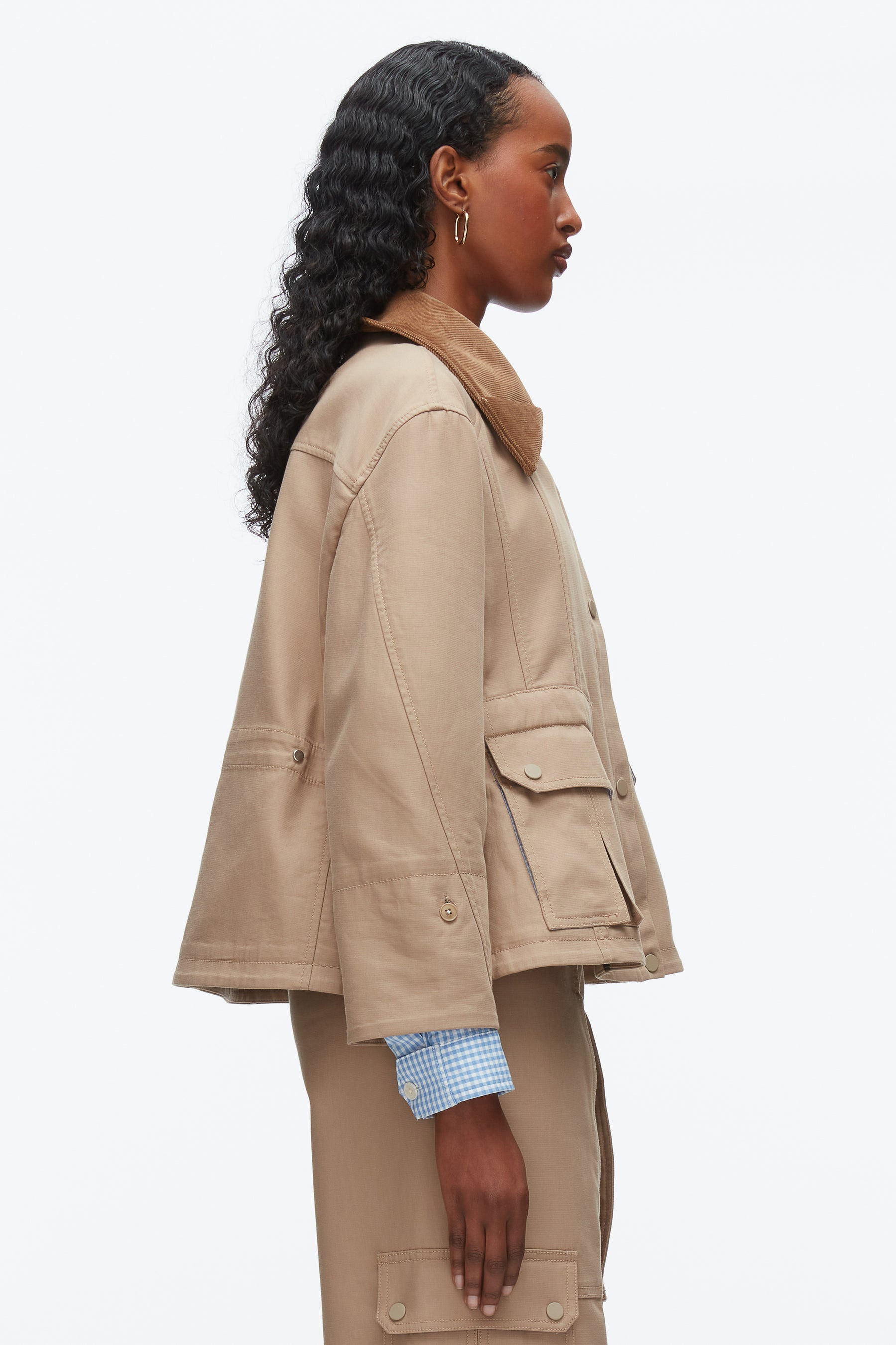 Cropped Flounce Barn Jacket - 4