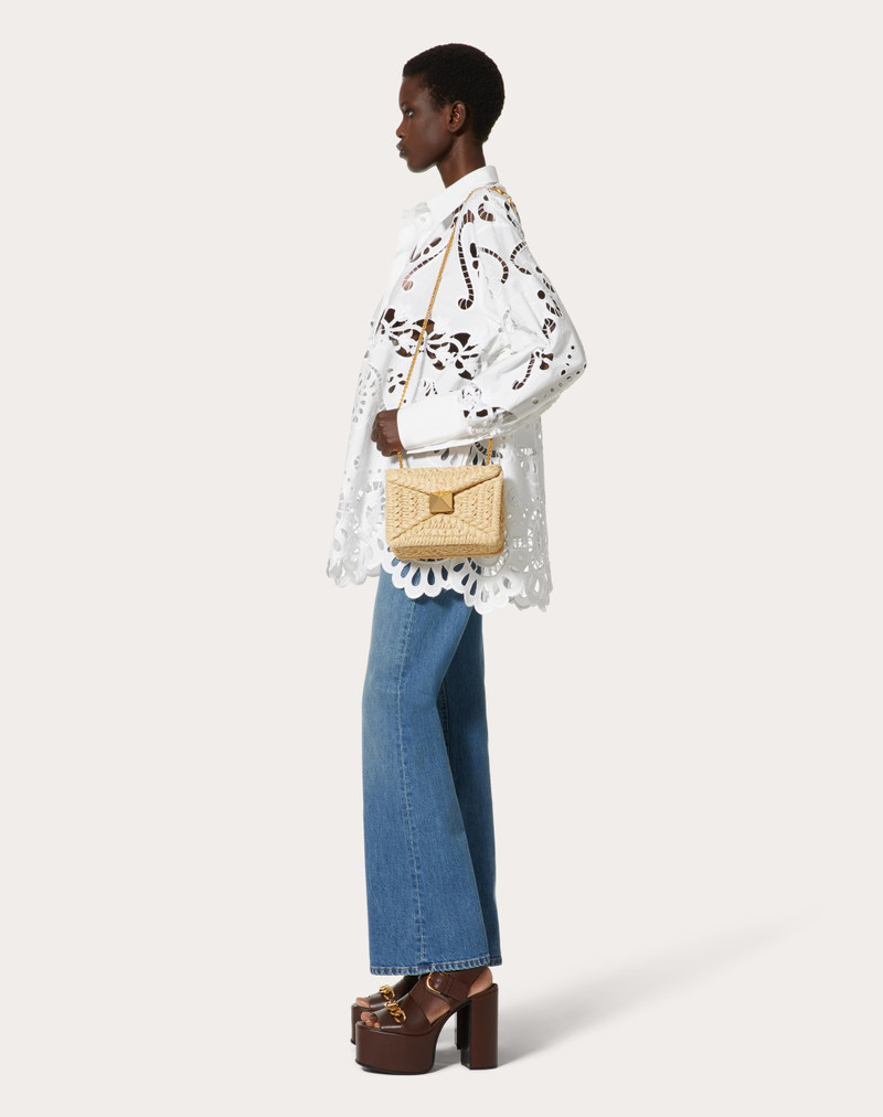 Valentino VLOGO CHAIN MEDIUM BLUE DENIM PANTS outlook