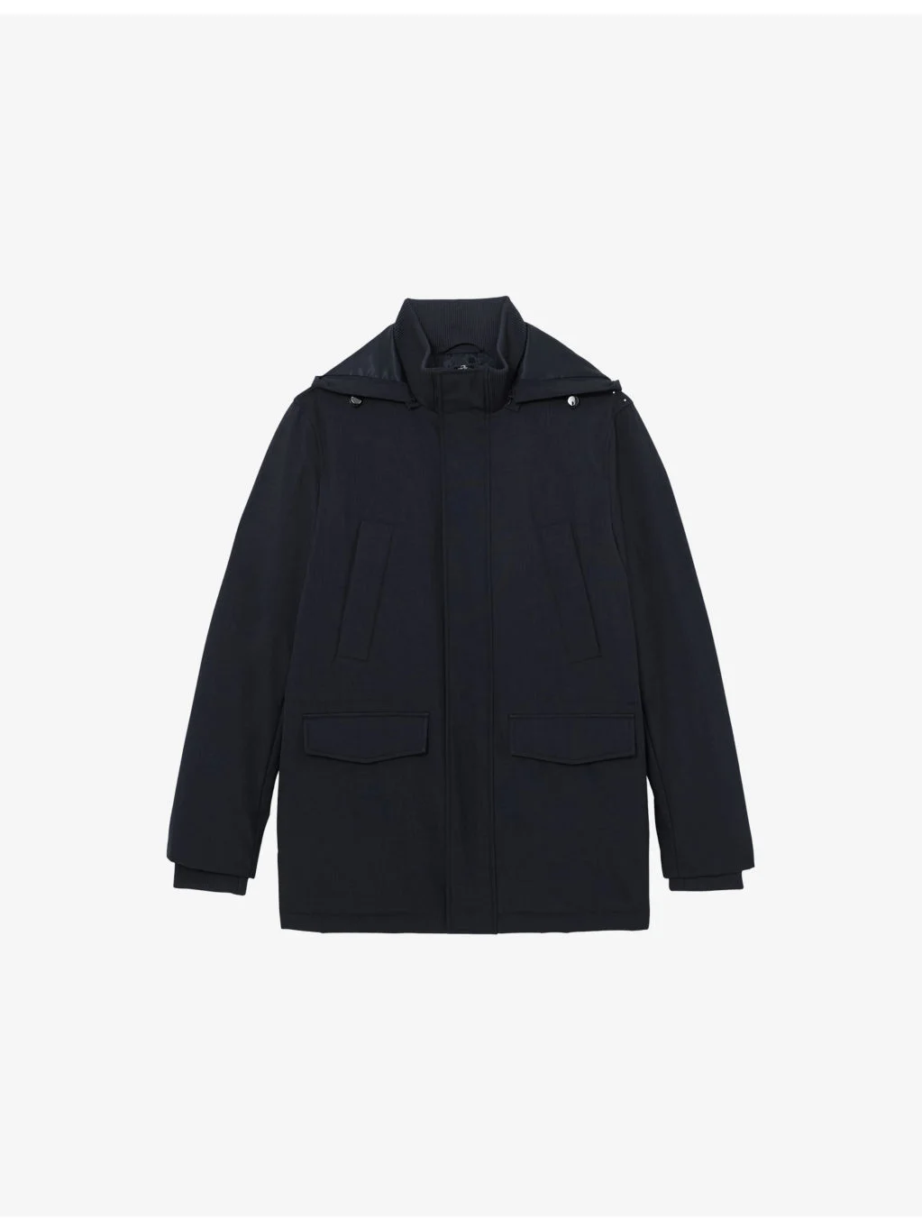 Lord Hooded Zip-Through Padded Woven Coat - 1