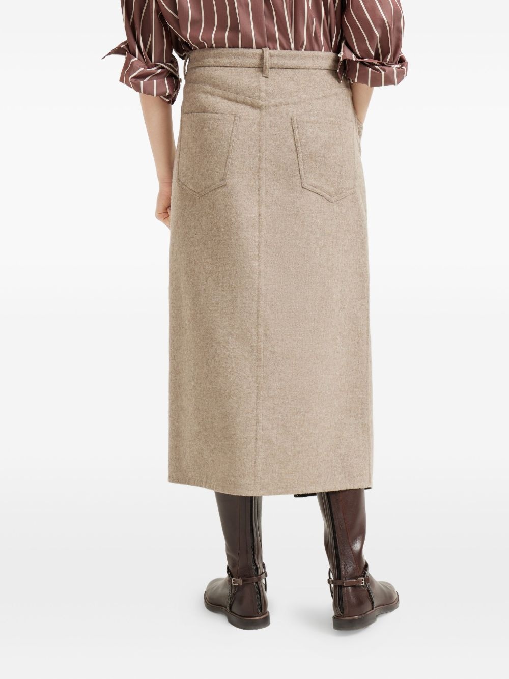 wrap wool skirt - 4