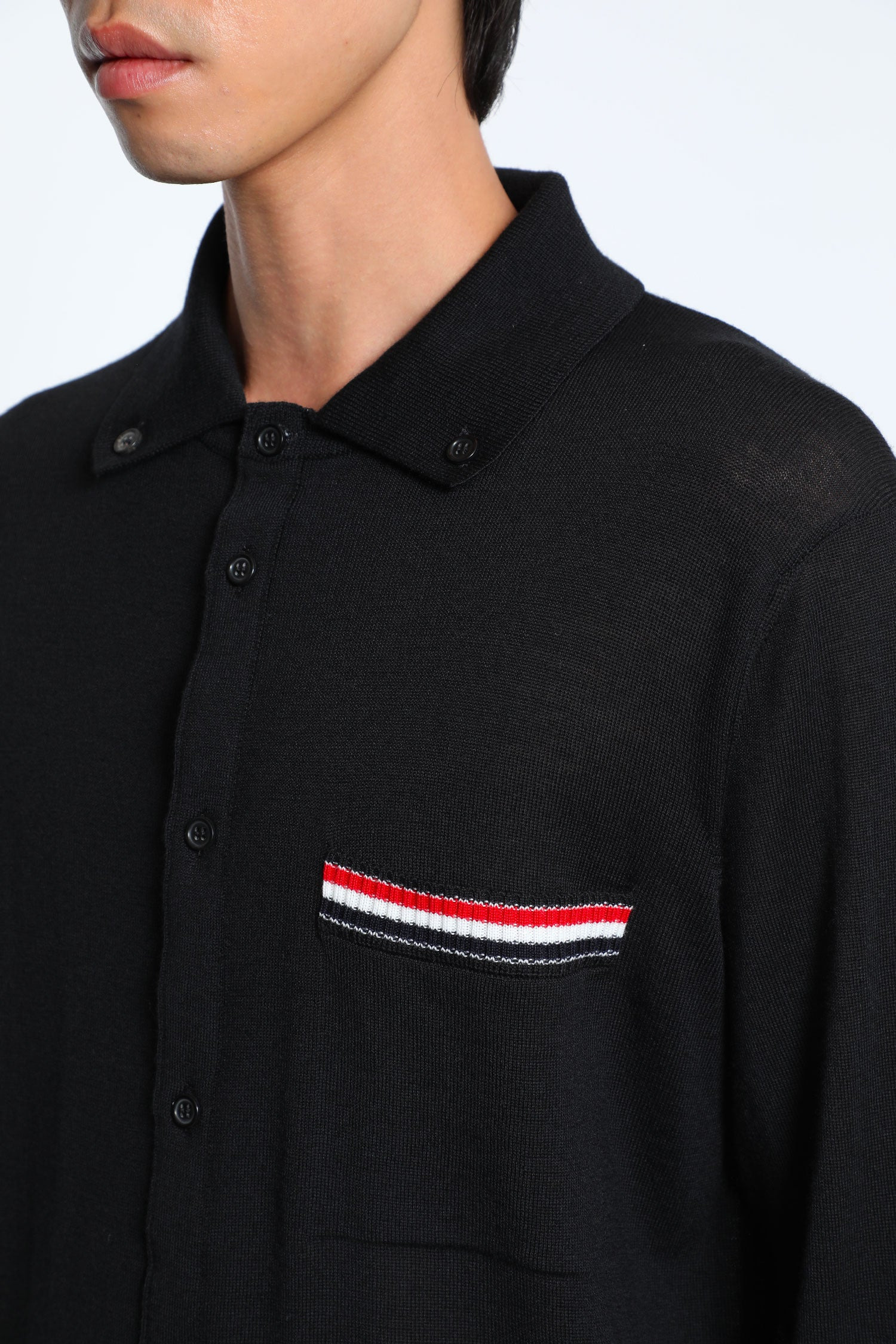 Jersey Stitch Rwb Stripe Shirt - 4