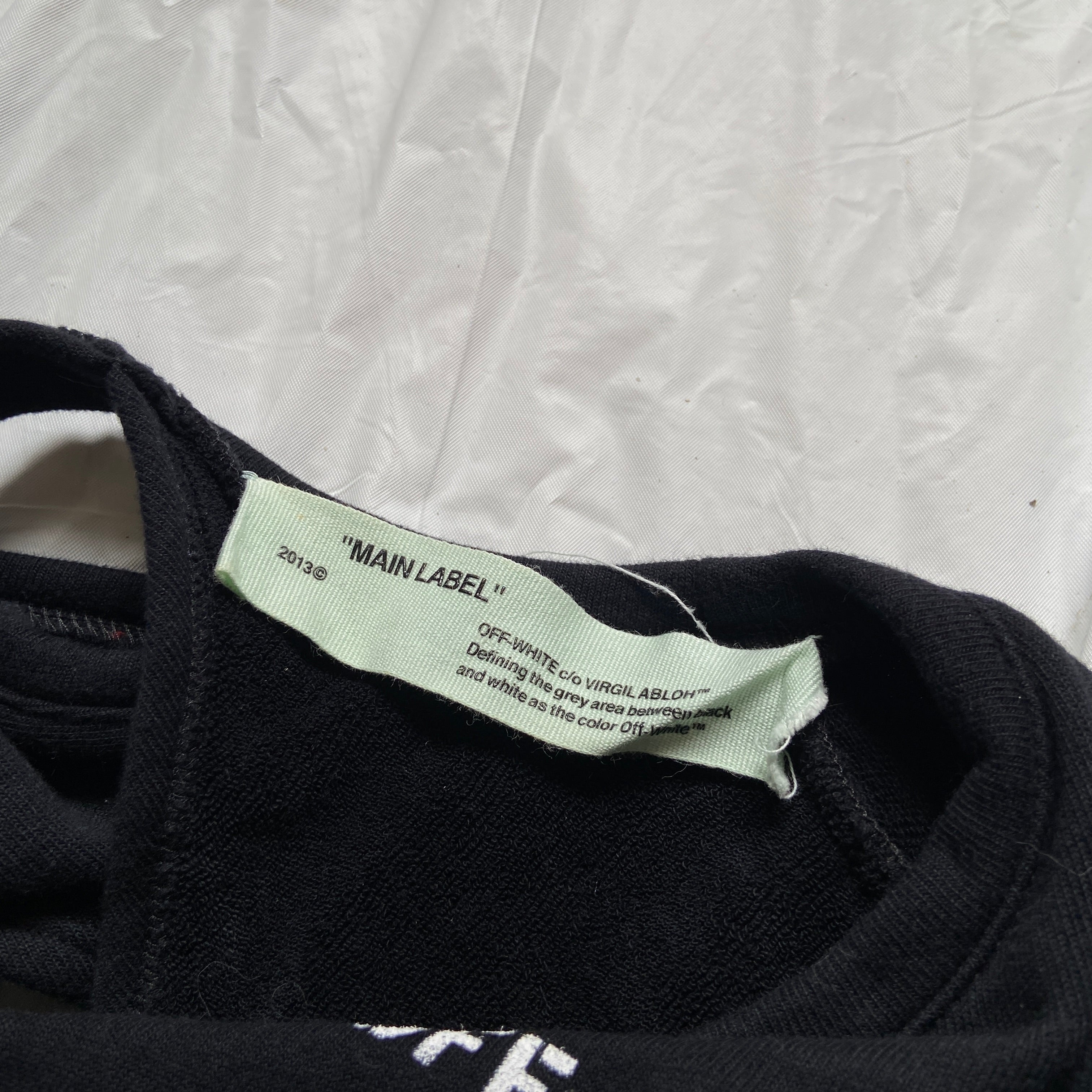 Off White logo open back drape wrap tank top - 7