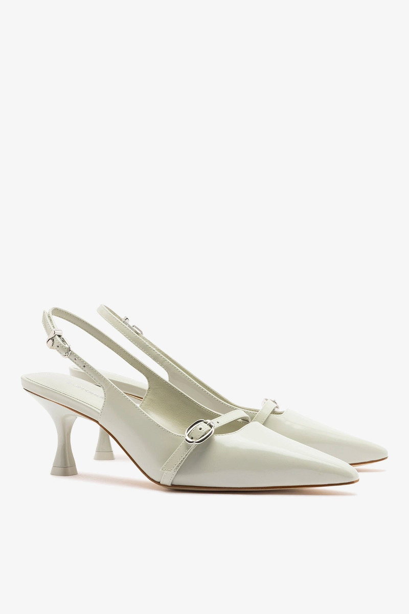 Ines Pump Gray Leather 3