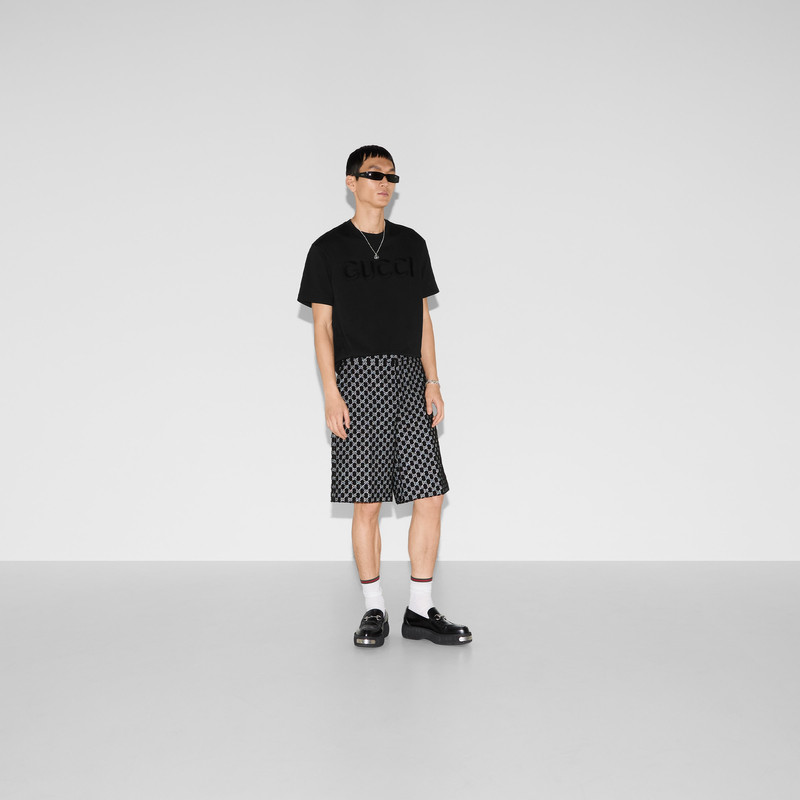 GUCCI Embroidered cotton jersey T-shirt outlook