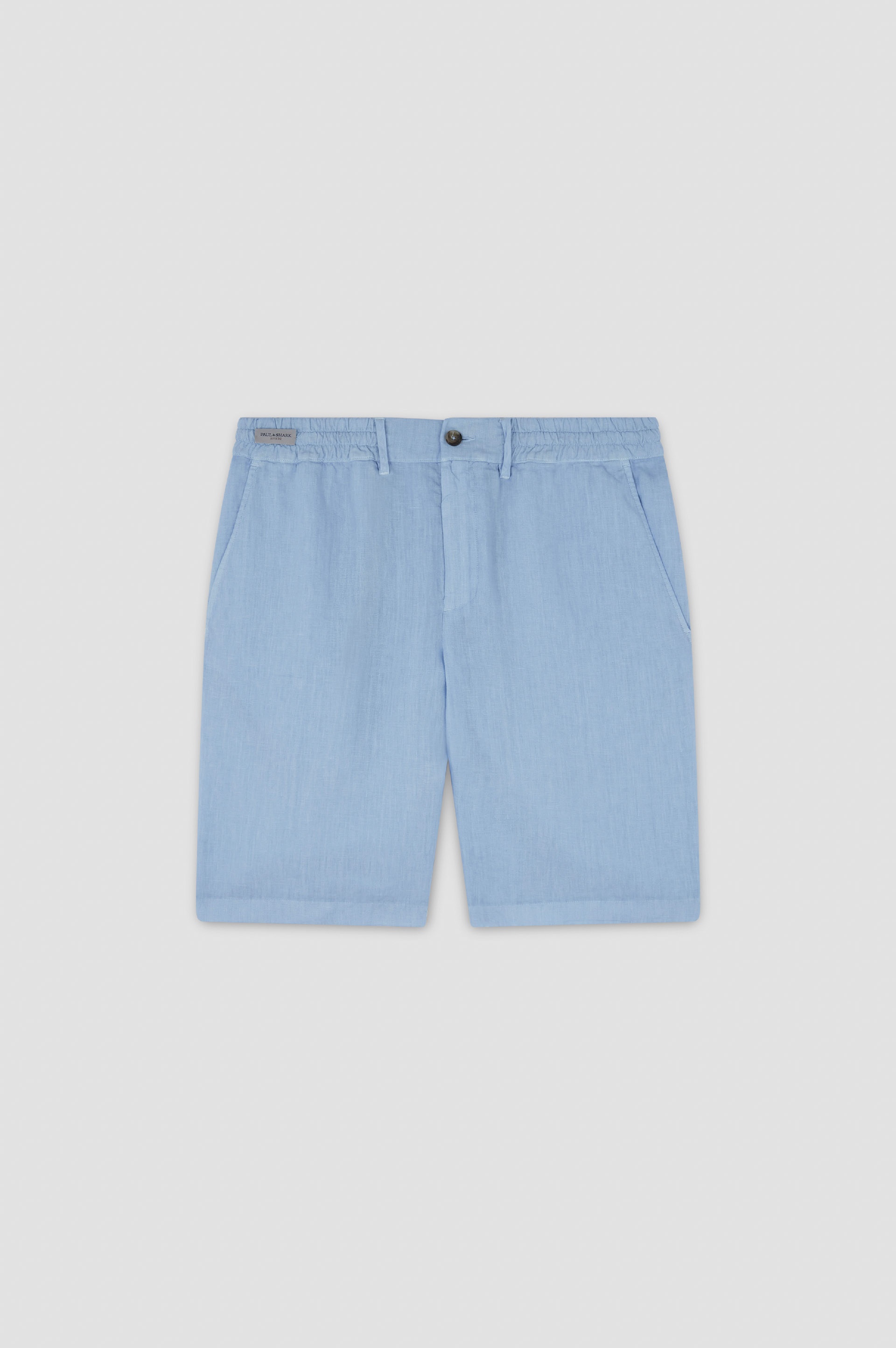 GARMENT-DYED LINEN BERMUDA - 1