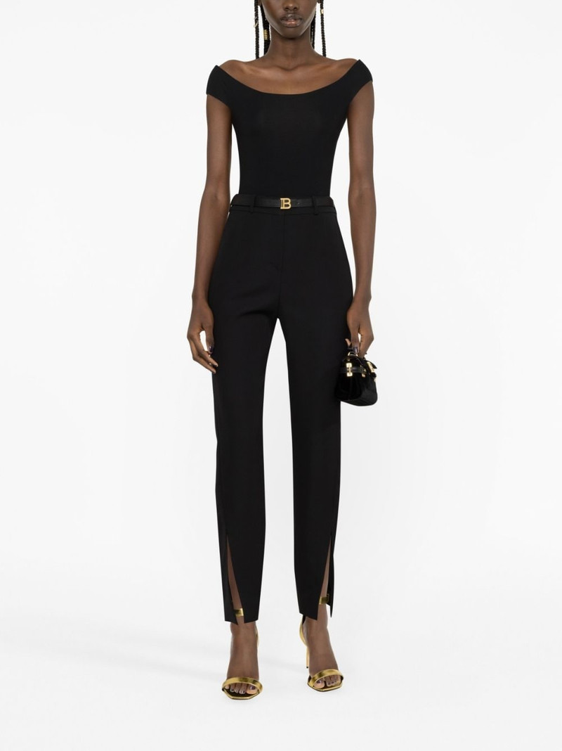 Balmain split-hem straight-leg trousers outlook