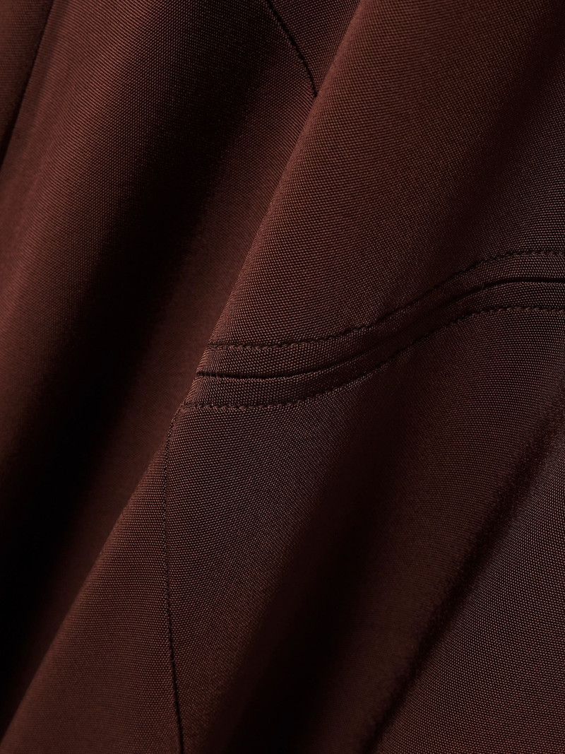 Hooded stretch-jersey midi dress Brown 4