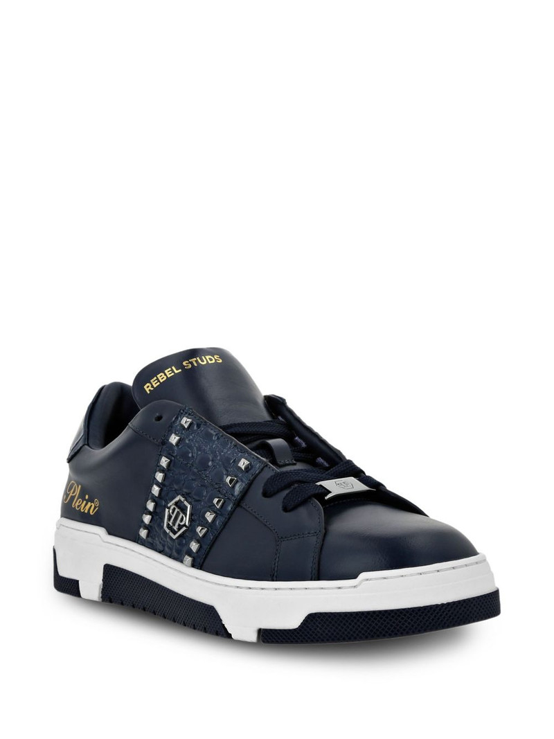 PHILIPP PLEIN Cocco leather sneakers outlook