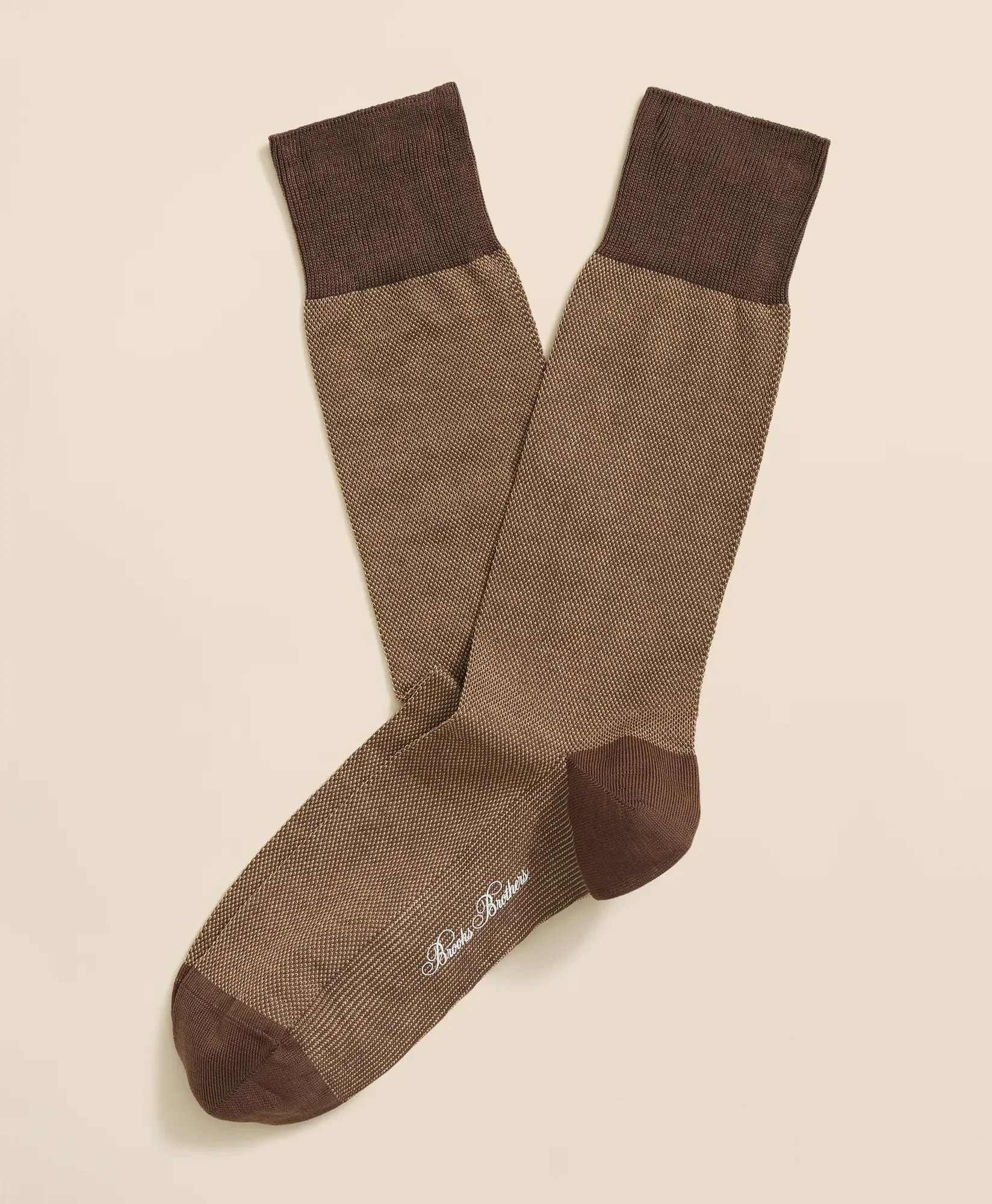 Cotton-Blend Birdseye Socks - 1