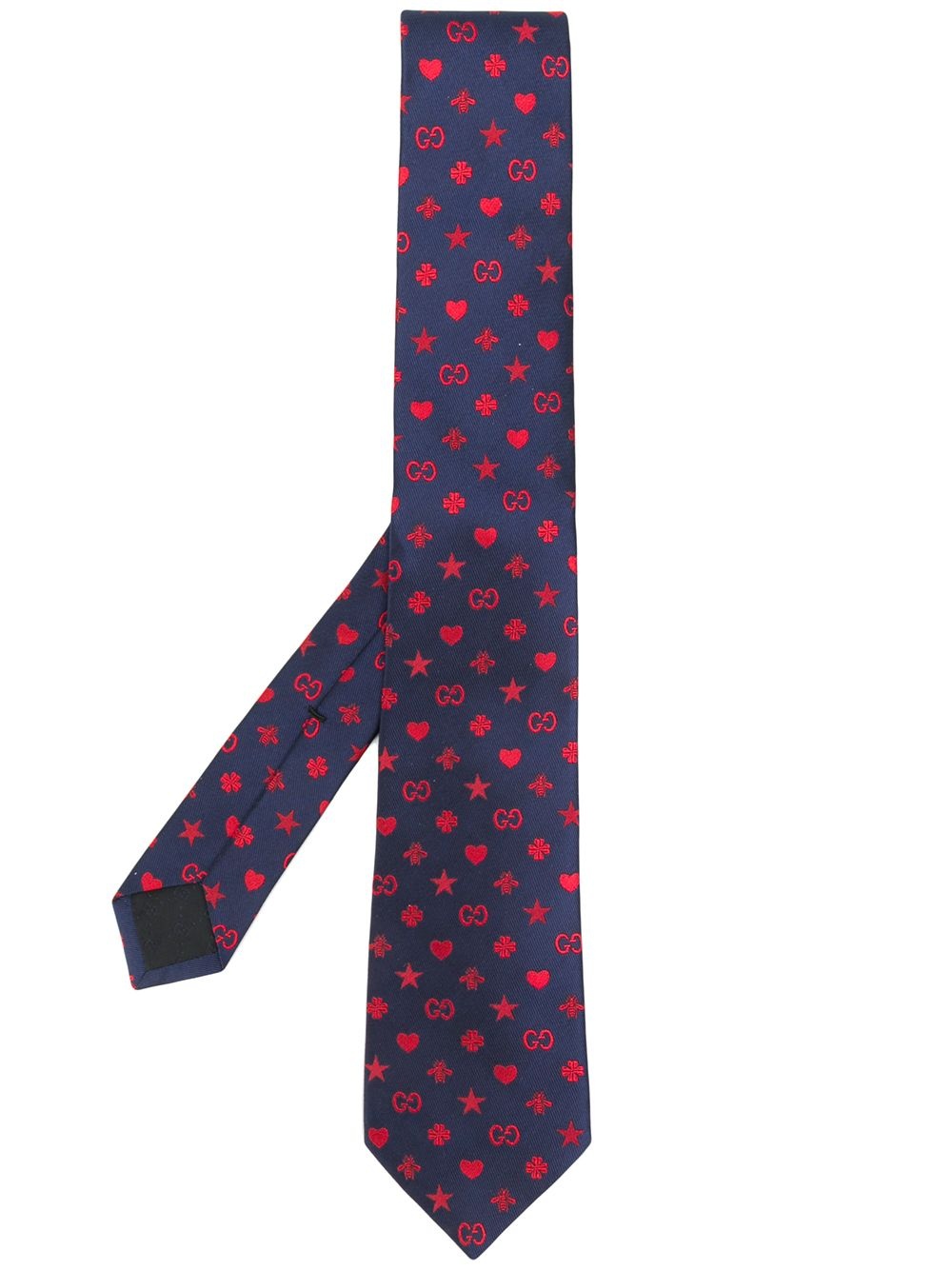 emblem printed tie - 1