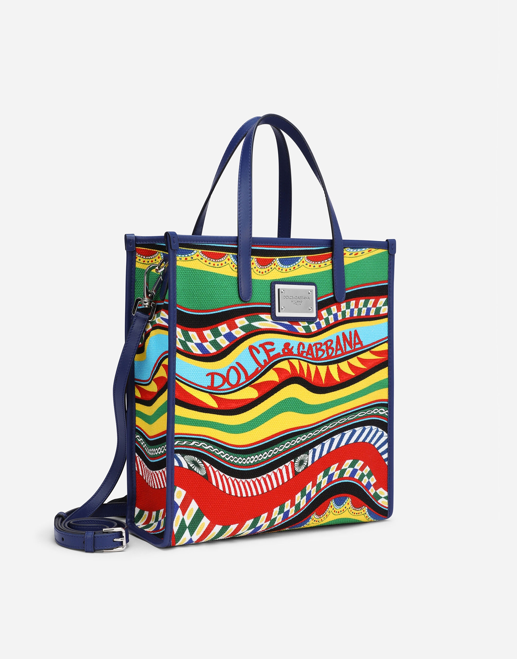 Small printed canvas shopper - 3