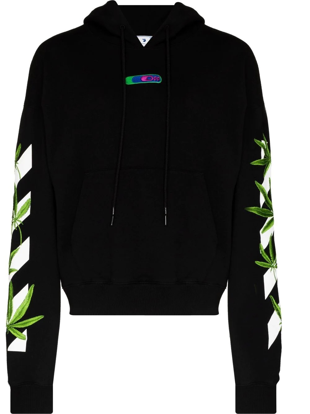 Weed Arrows-print hoodie - 1