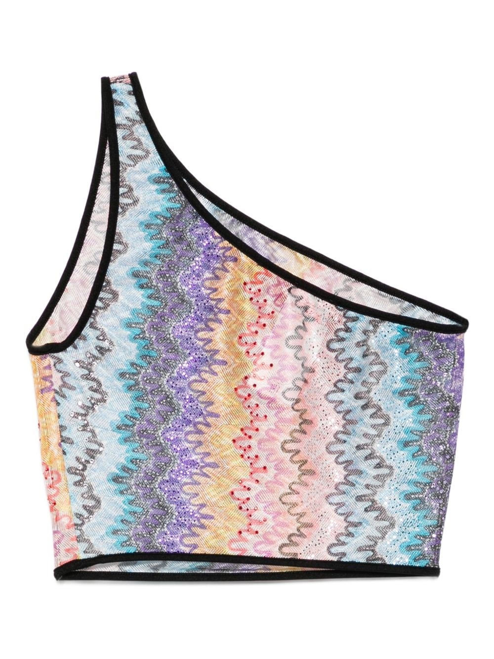zigzag-knit top - 2