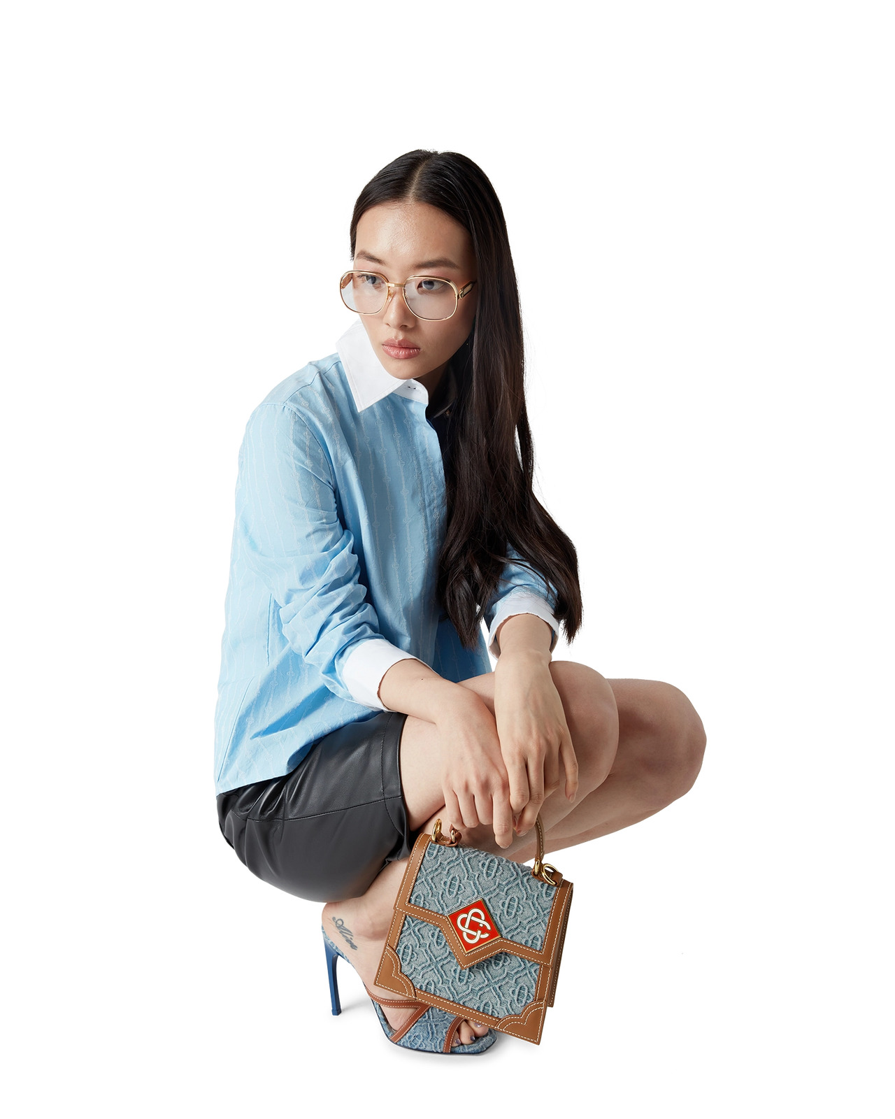 Monogram Denim Mini Jeanne Bag | Casablanca Paris - 5