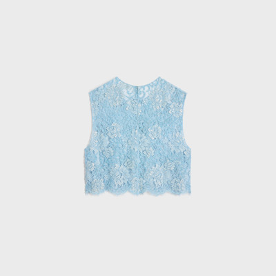 CELINE embroidered crop top in lace outlook