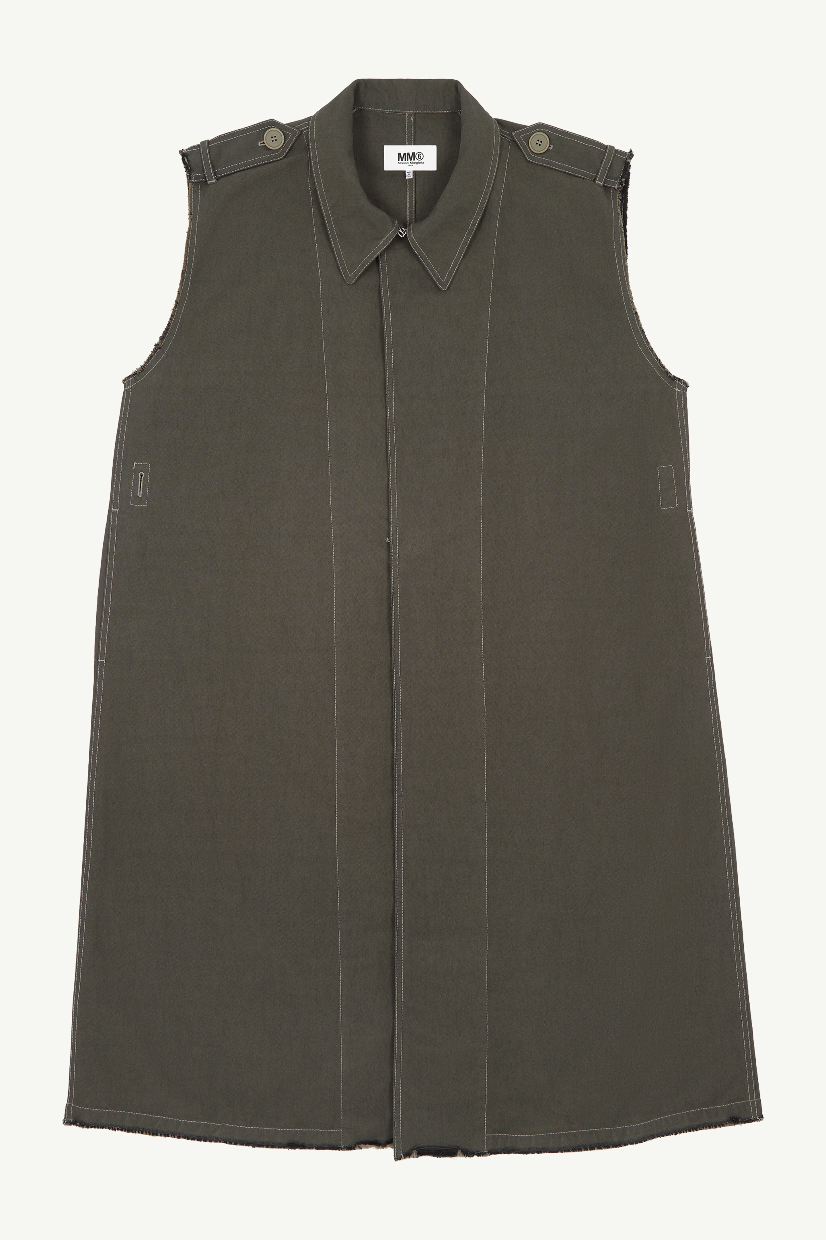 Sleeveless shirt dress - 1