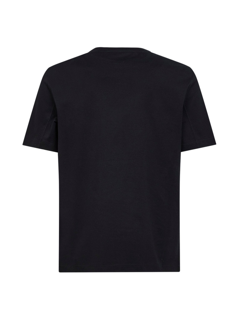 Brunello Cucinelli Black Solomeo crest T-shirt outlook