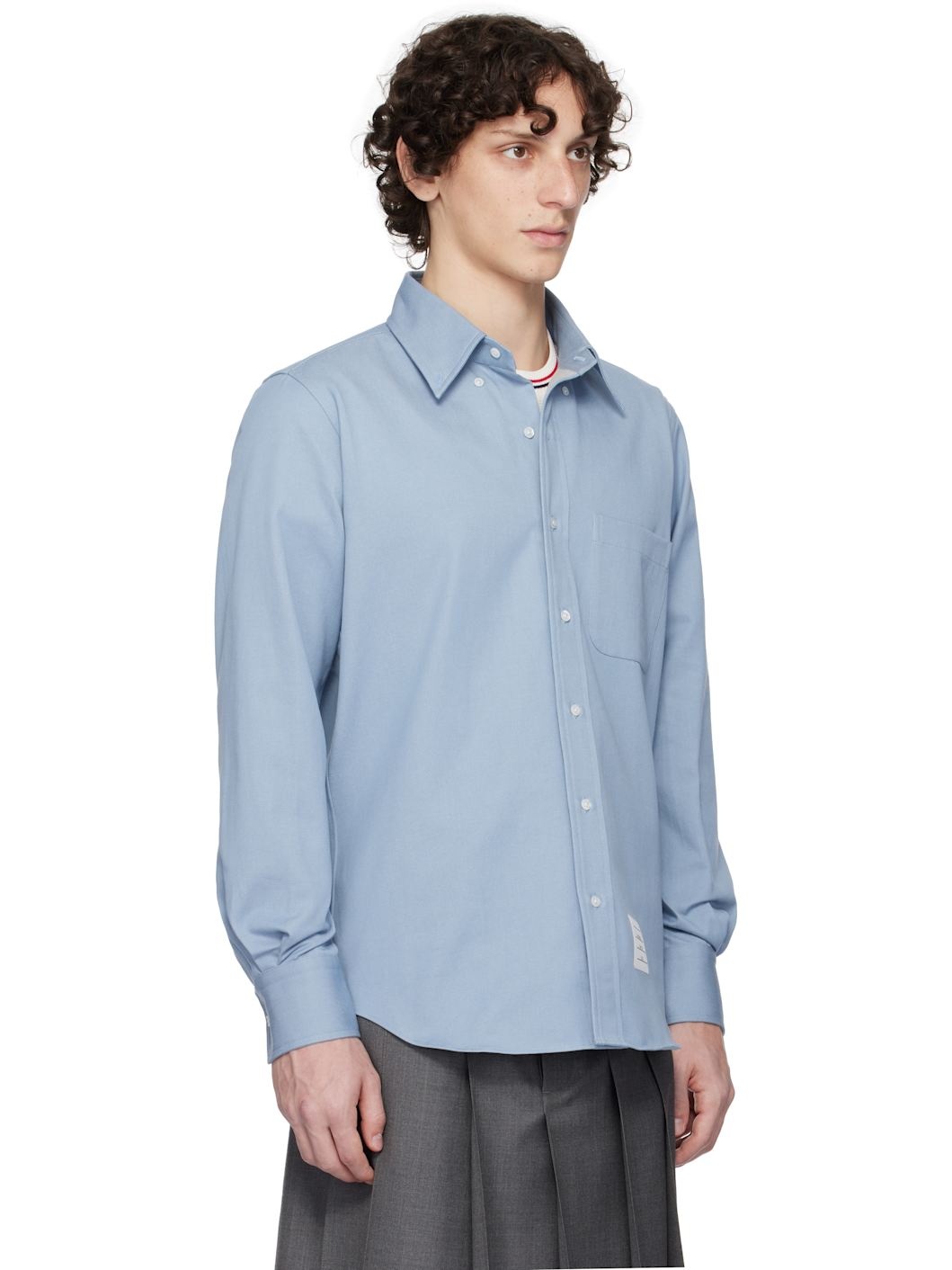 Blue Straight Fit Denim Shirt - 2