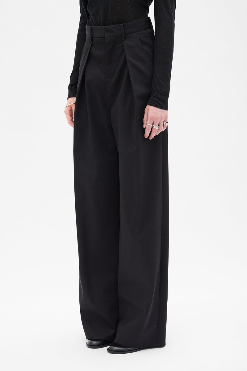 Ann Demeulemeester Nouke Wide Leg Pleated Trousers outlook