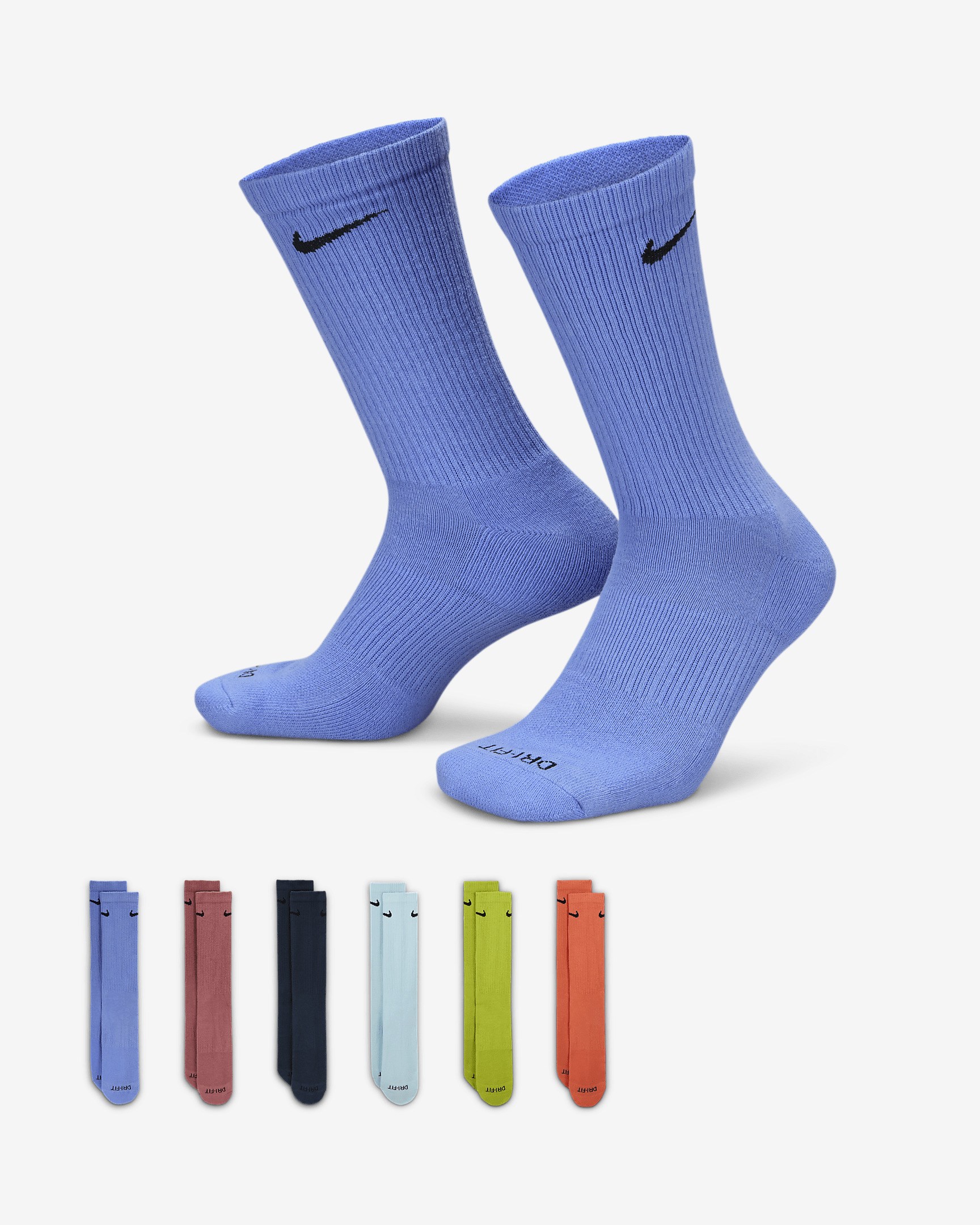 Nike Everyday Plus Cushioned Training Crew Socks (6 Pairs) - 1