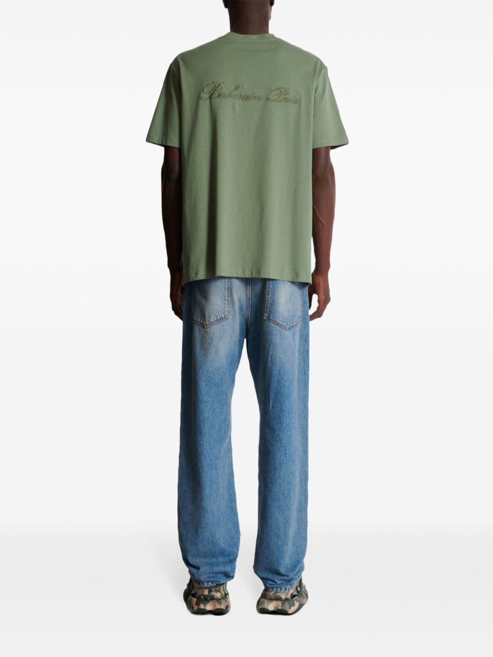 logo-embroidered t-shirt - 4