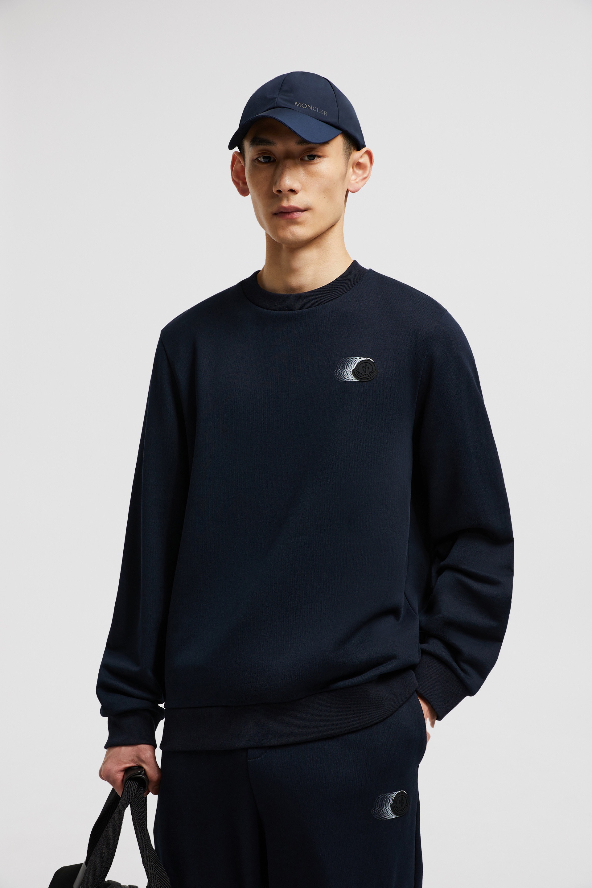 Faded Logo Motif Cotton Sweatshirt - 2