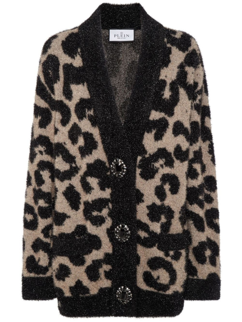 leopard-print lurex cardigan 1