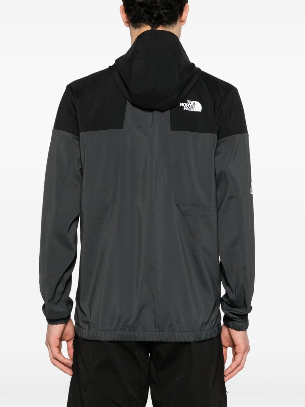 logo-print wind track hoodie - 4