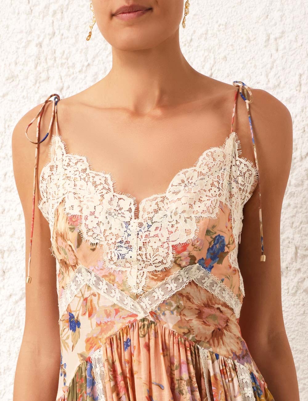 【Zimmermann】AUGUST ASYMMETRIC SLIP DRESS スリップドレス Zimmermann August Asymmetric Slip Dress in Spliced | REVOLVE