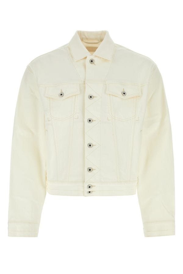 Ivory stretch denim jacket - 1