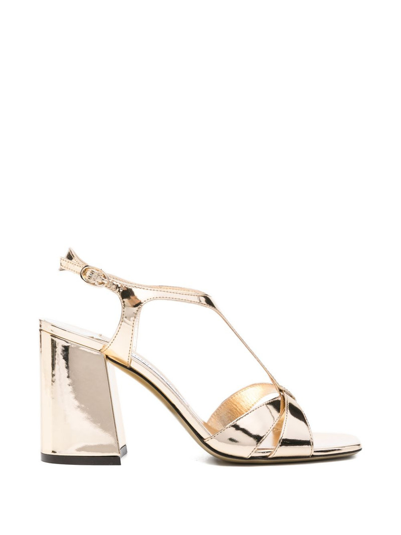 Kesia T-strap leather sandals 1
