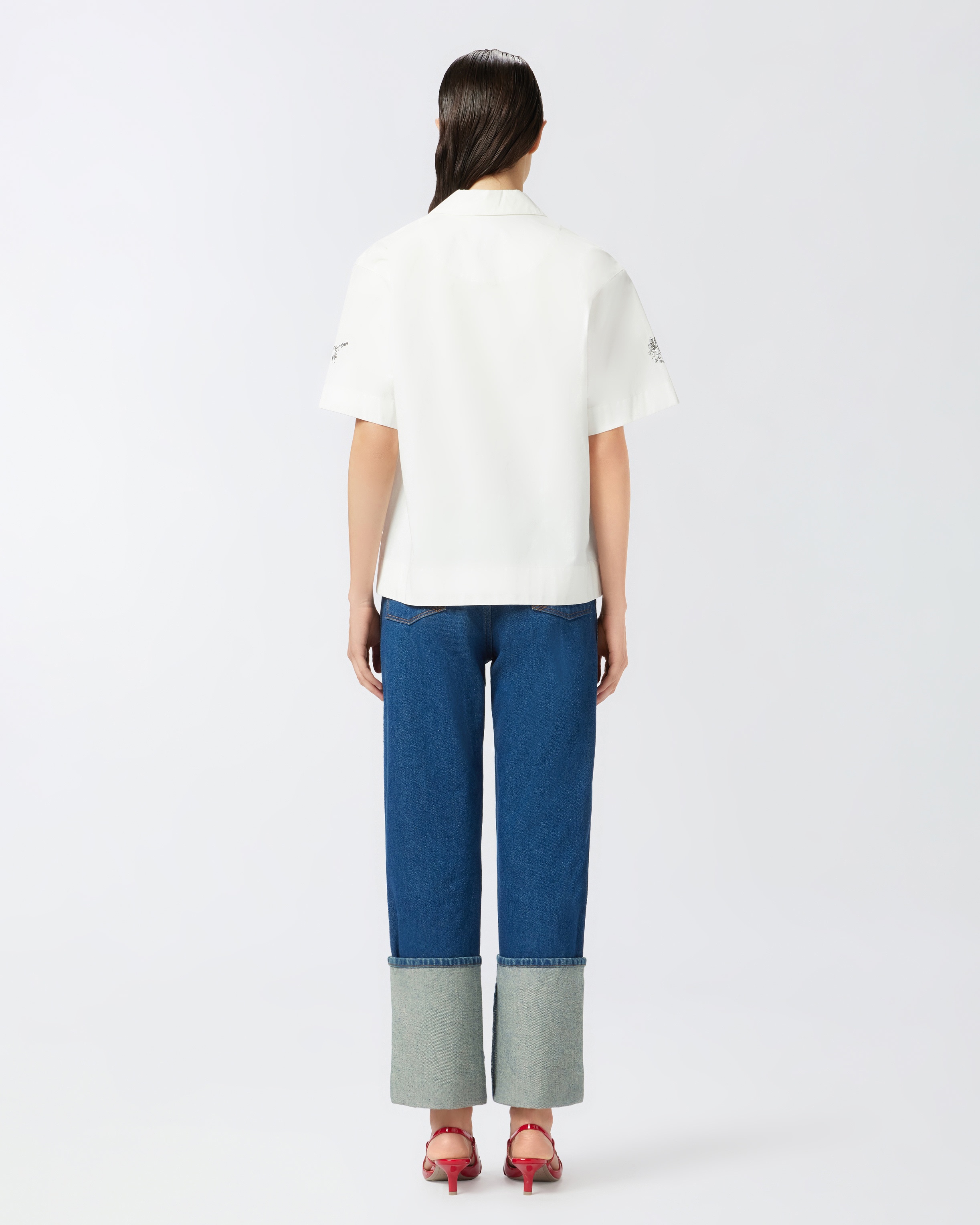 REIMAGINE BY PINKO X PATRICK MCDOWELL SHORT-SLEEVED SHIRT WITH ROSE PRINT - 4