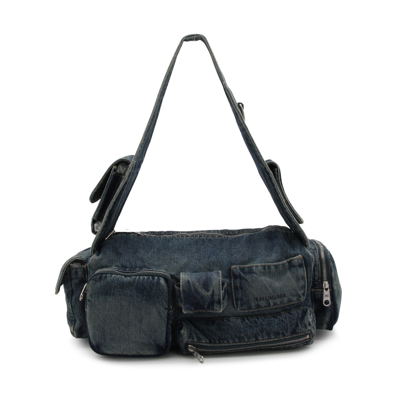 vintage blue cotton sling bag superbusy crossbody bag - 1
