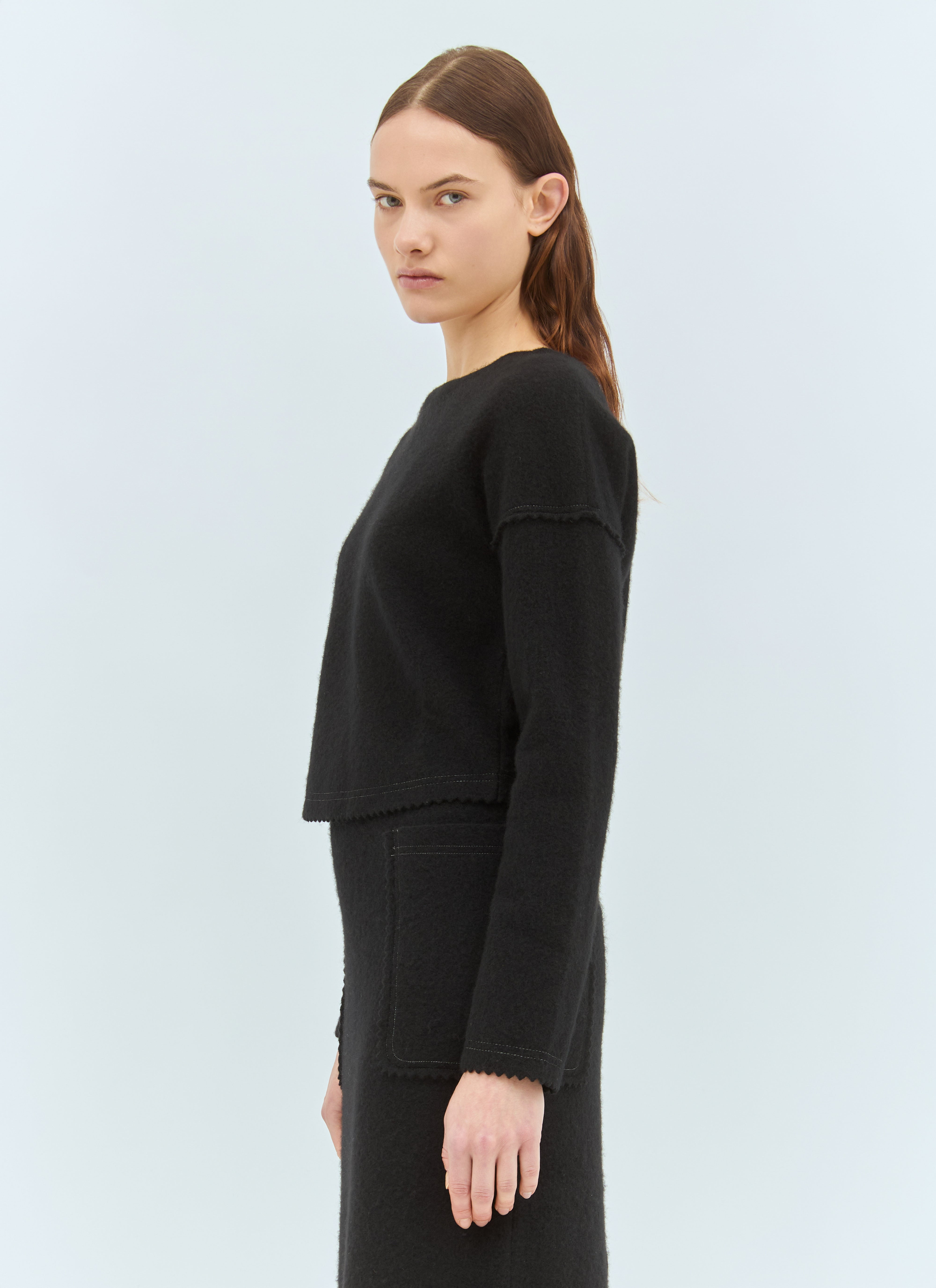 Max Mara Women Wool And Cashmere Cropped Sweater - 4