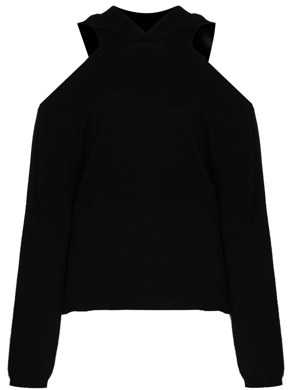 Juno cutout-shoulders hoodie - 1