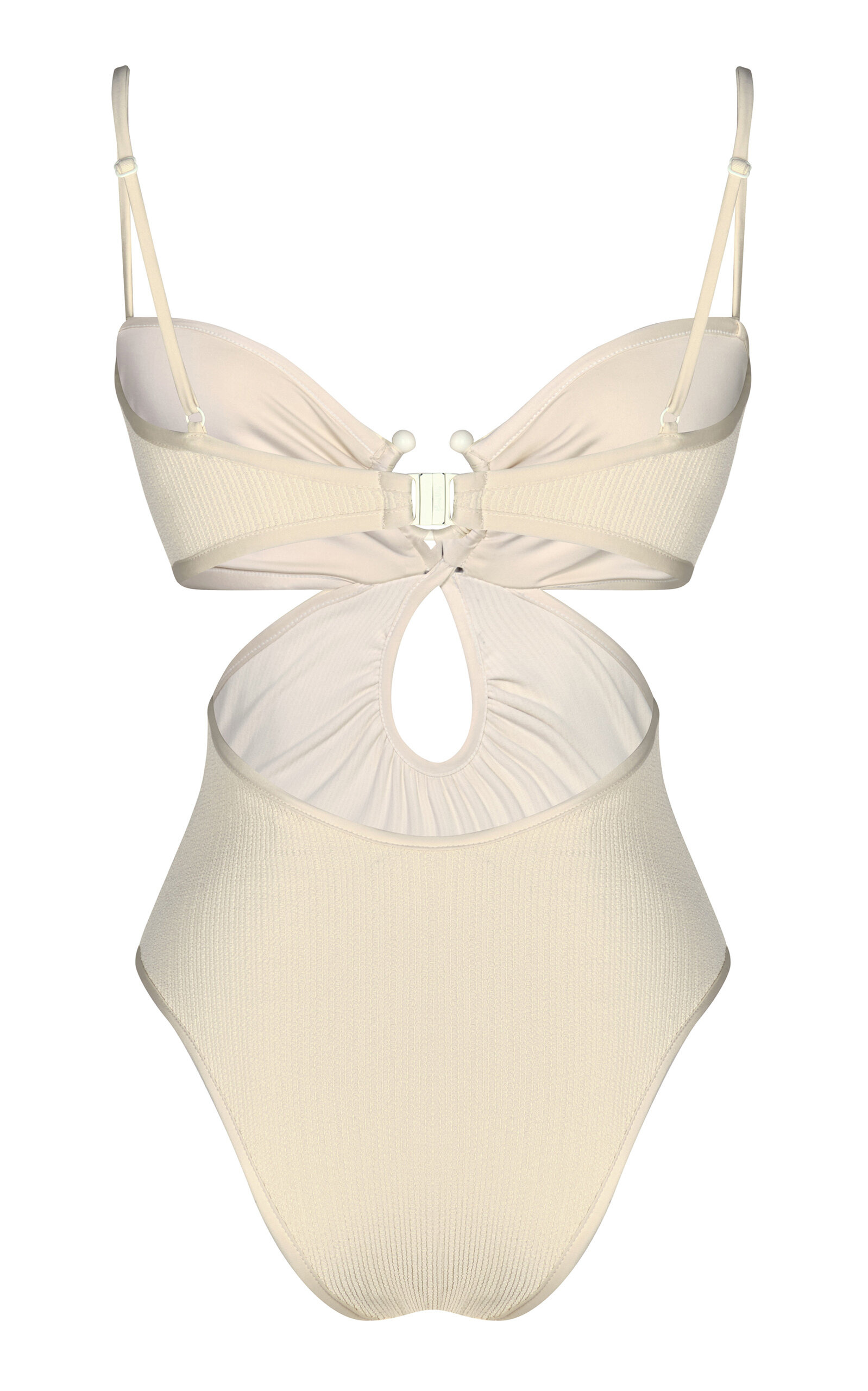 Sunny Days Cutout One-Piece Swimsuit off-white - 4
