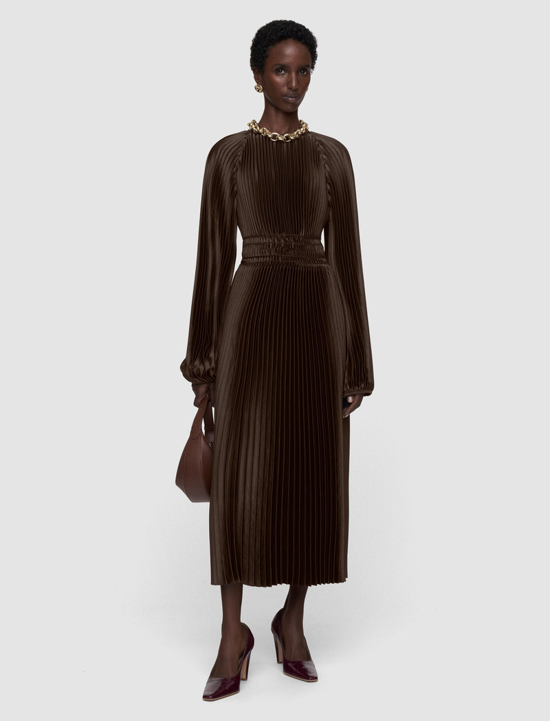 JOSEPH Ortiz Pleated Woven Dress outlook