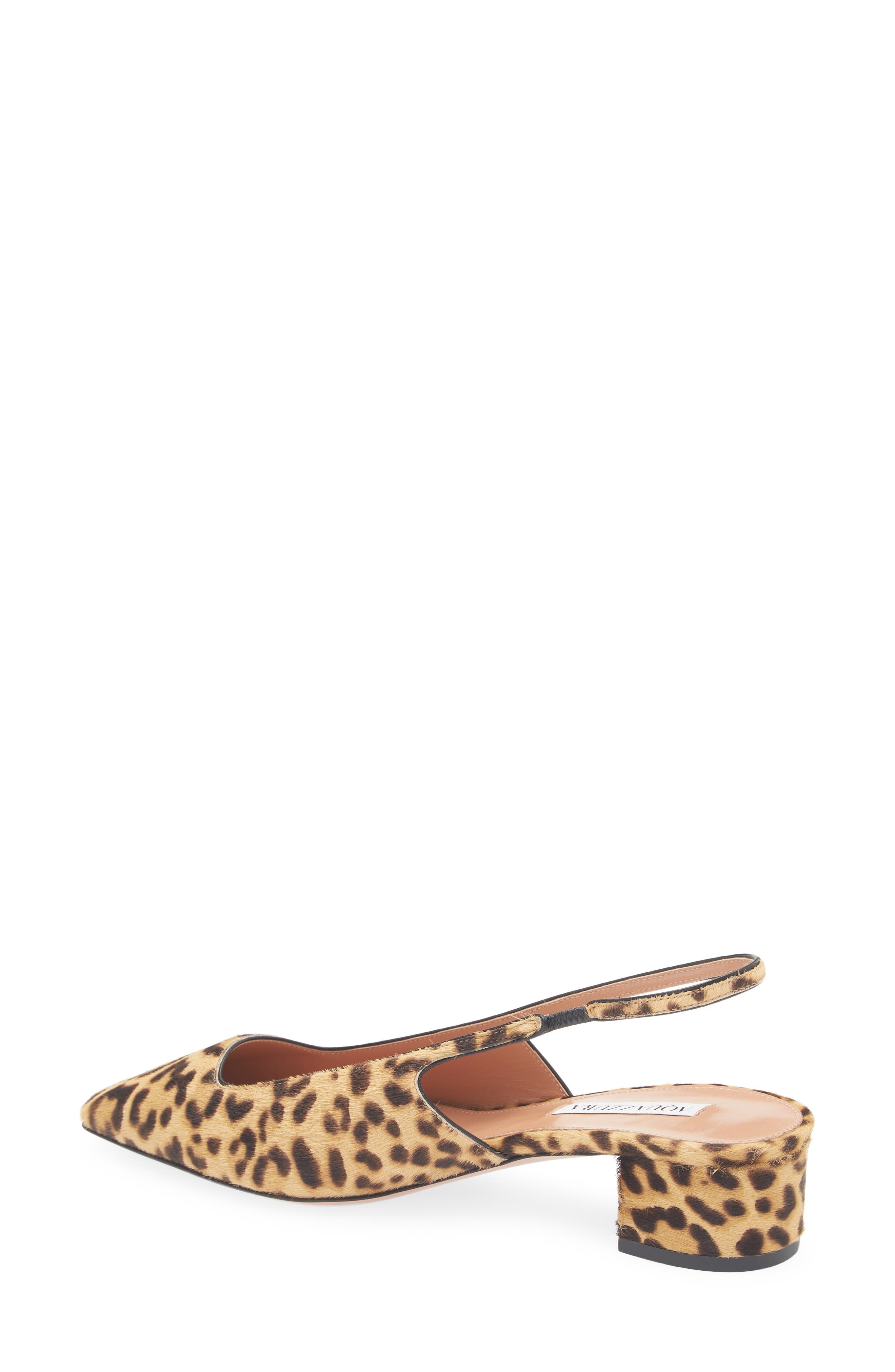 Aquazzura Ginza Genuine Calf Hair Slingback Pump in Natural Calf Hair at Nordstrom - 2