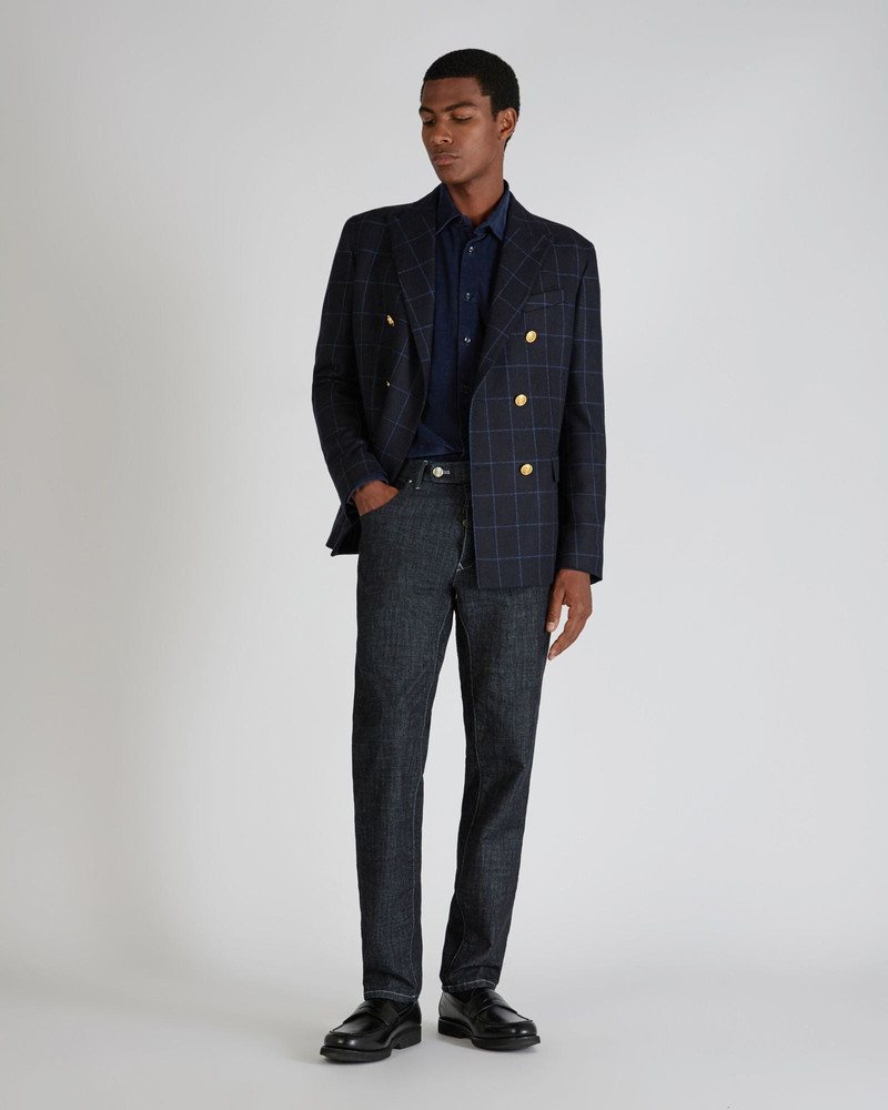 Slim fit double-breasted wool jacket 5