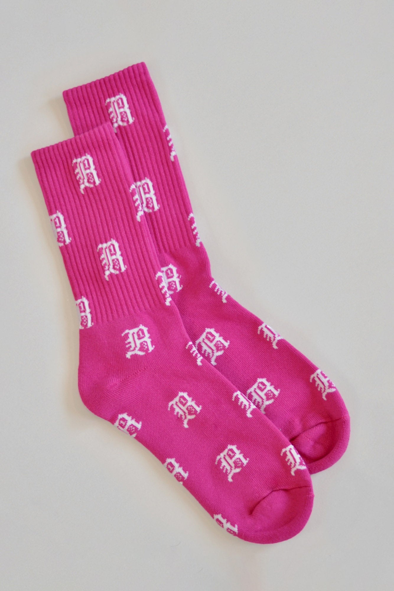 R13 ALLOVER SOCKS - HOT PINK - 1