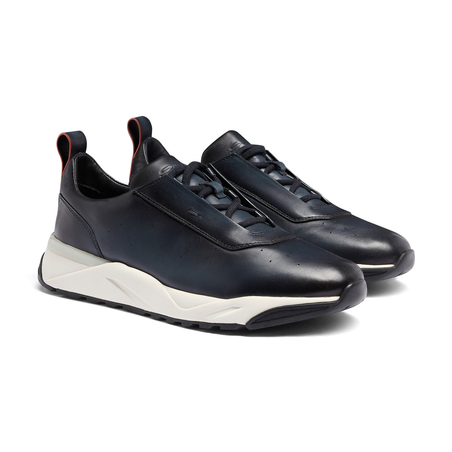 Men's blue leather sneaker - 3