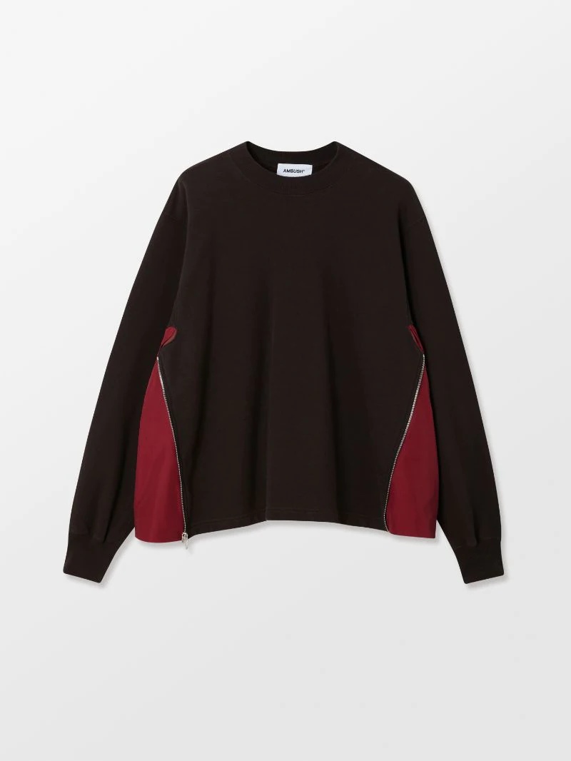 SIDE ZIP LOGO CREWNECK - 1