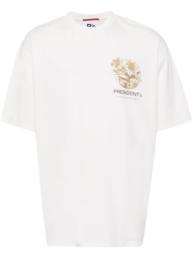 floral-print cotton T-shirt 1