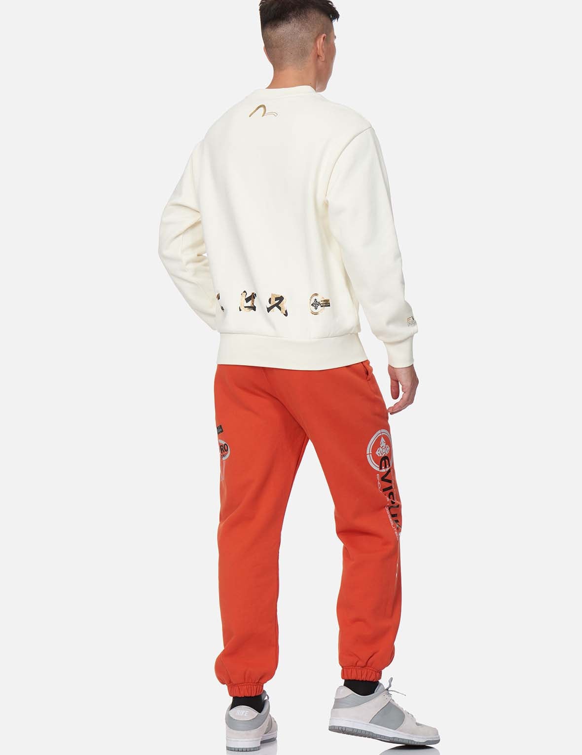 Kamon and Logo Print Sweatpants - 6
