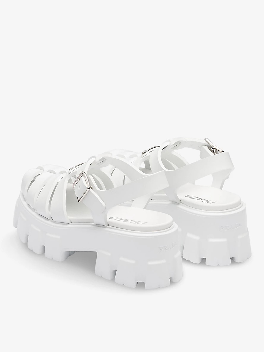 Platform rubber sandals - 3